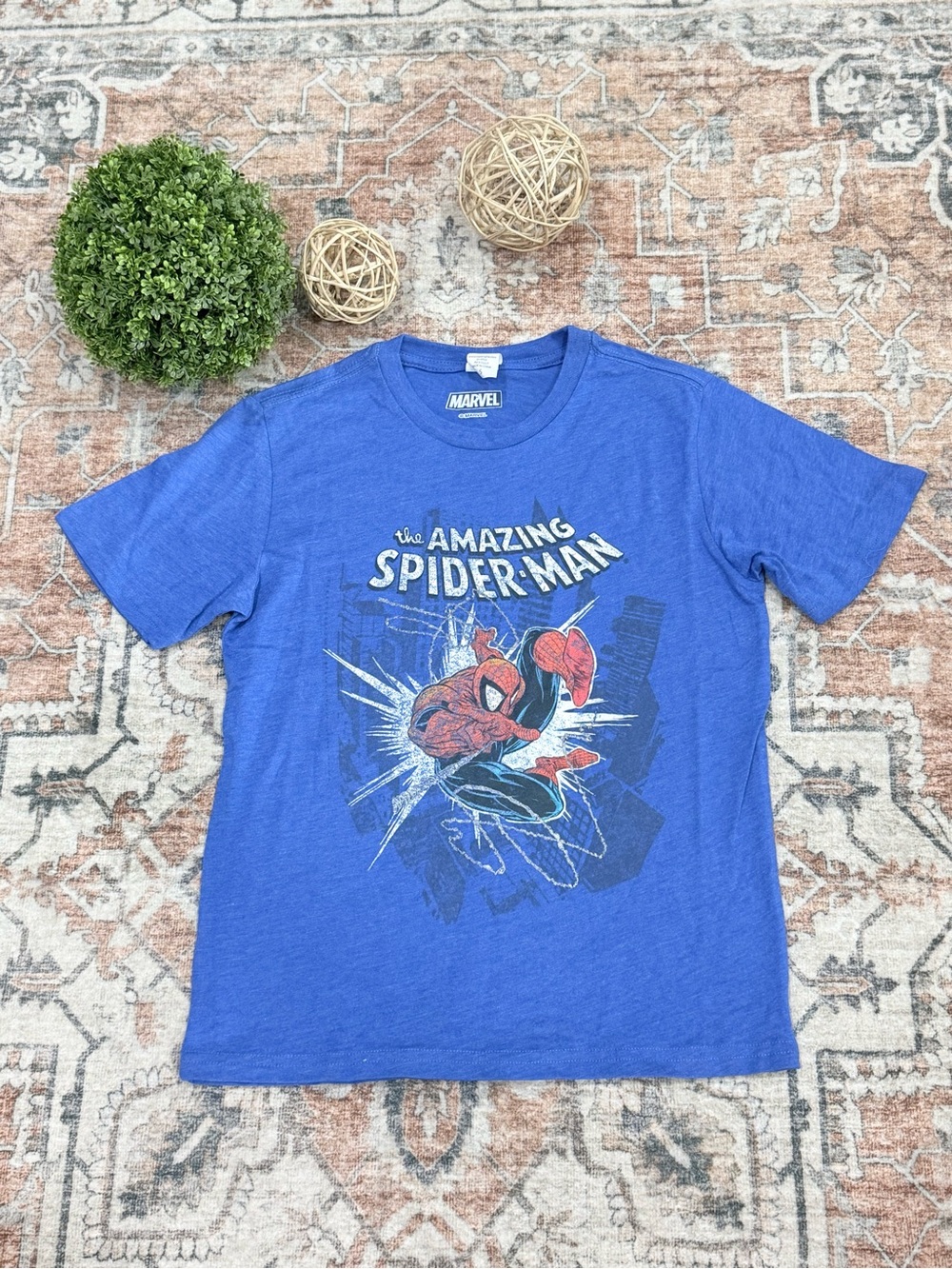 Marvel Blue The Amazing Spider-Man Graphic Tee for Kids